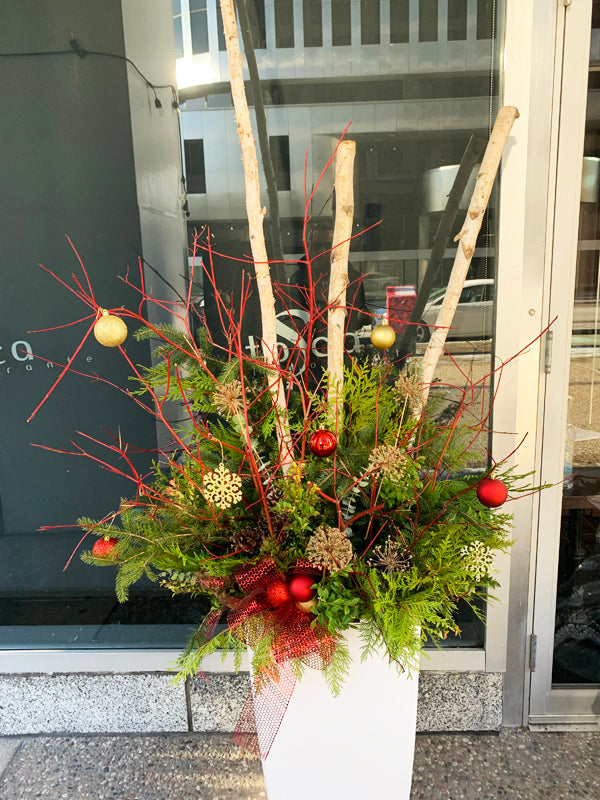 festive planters Large Exterior Christmas Planter – Ottawa Flowers Inc