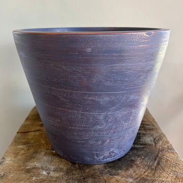 Small Purple Tapered Ceramic Pot 8.5in