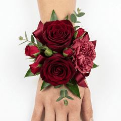 Burgundy Roses Wrist Corsage