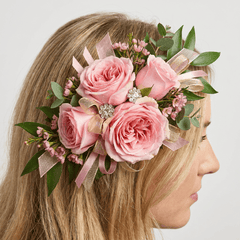 Pink Floral Barrette