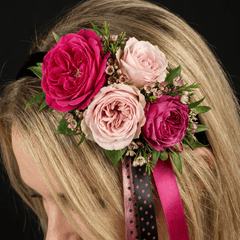 Red and Pink Floral Headband