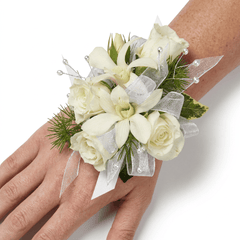 White Orchid Wrist Corsage