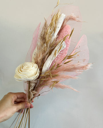 Powder Pink Dried Decorative Flowers