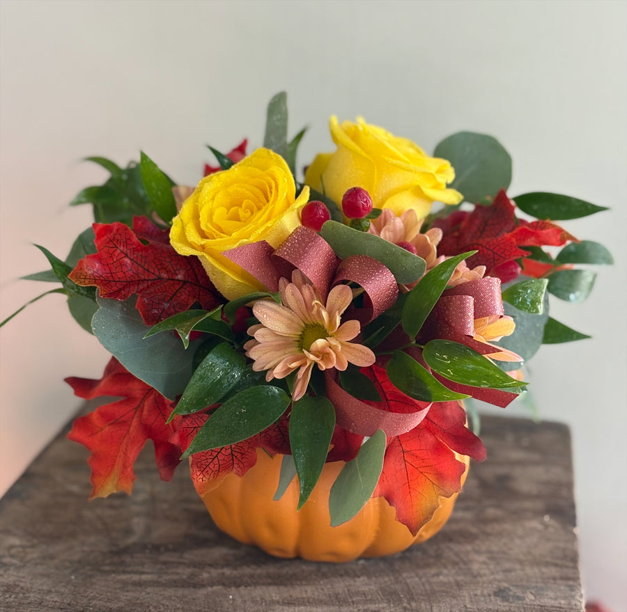 Small Orange Pumpkin Arrangement