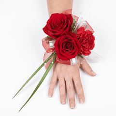 Red Roses Wrist Corsage