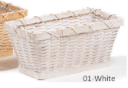 Oakwood Rectangle Planter 10inx5inx4in - White
