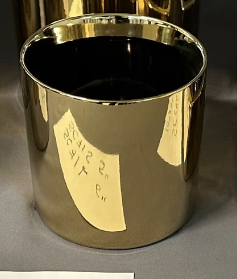 Cylindar Ceramic 5inx5in - Gold