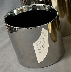 Cylindar Ceramic 5inx5in - Silver