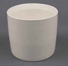 Cylindar Ceramic 4.5inx4.5in - White