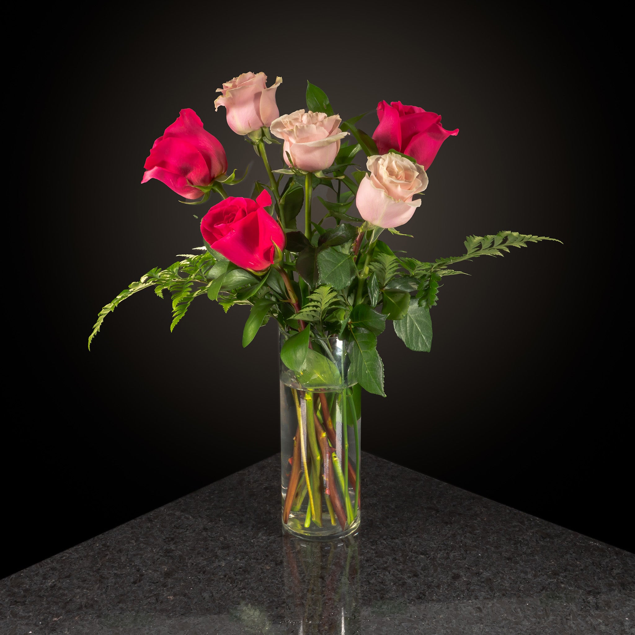 Blush Pink & Hot Pink Roses – Ottawa Flowers Inc.