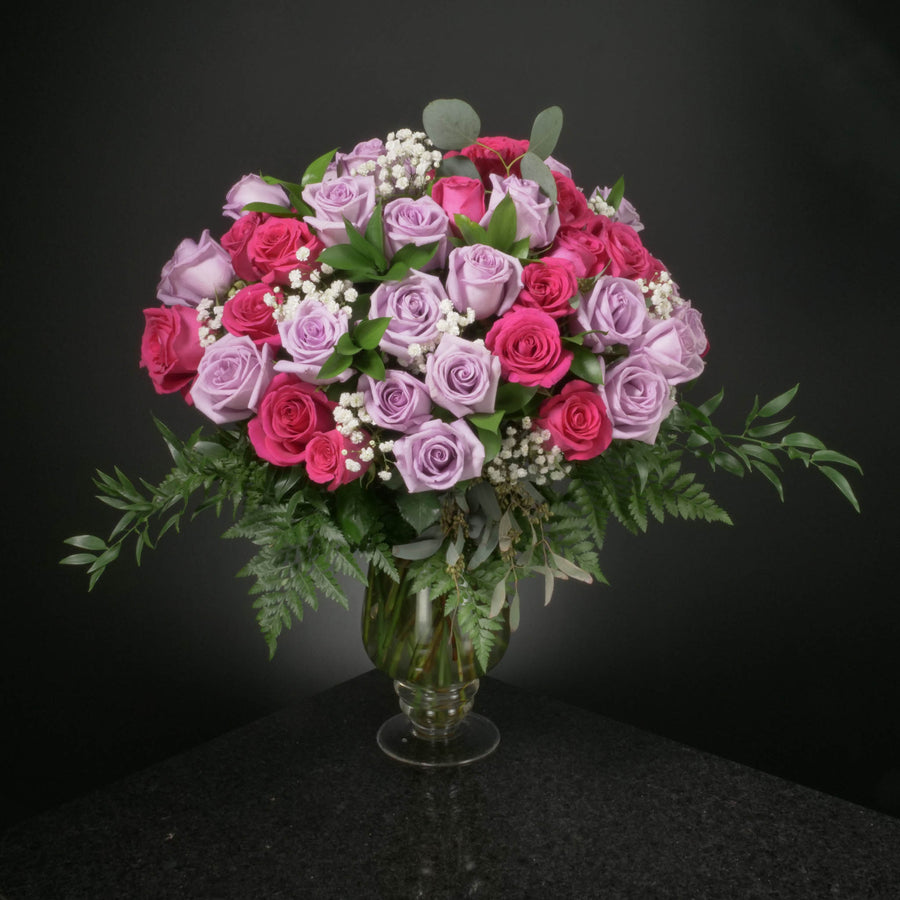  50 Roses / Vase / Fancy