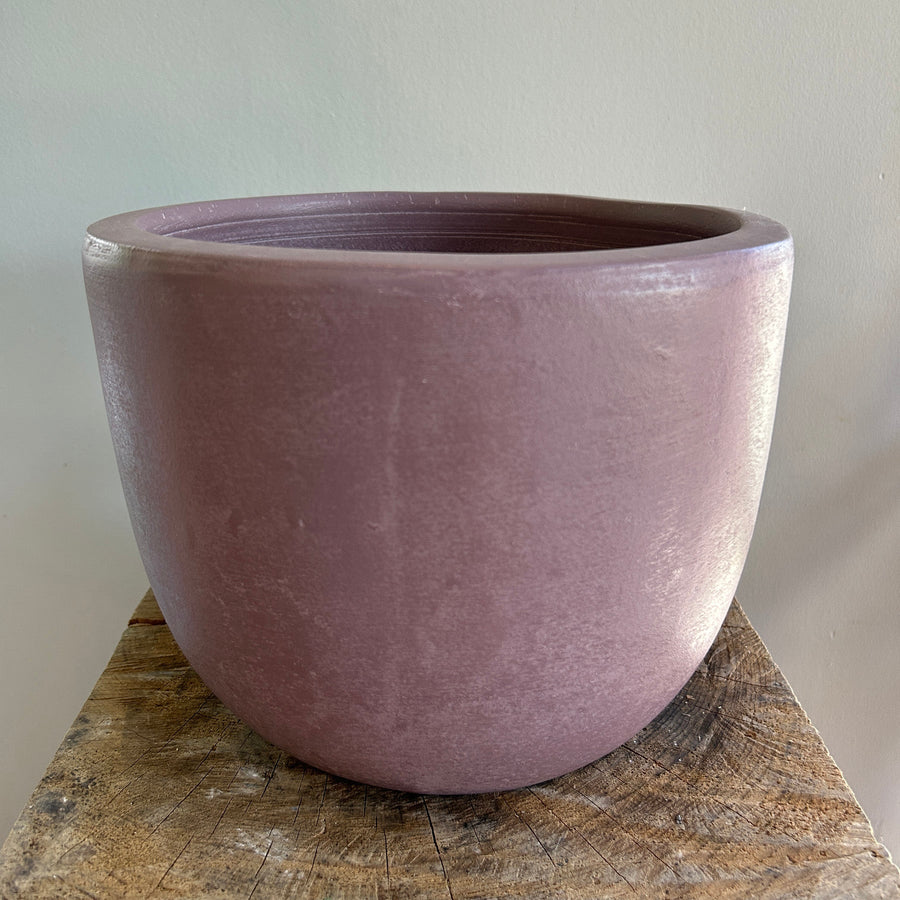 Medium Round Purple Ceramic Pot 8.5in