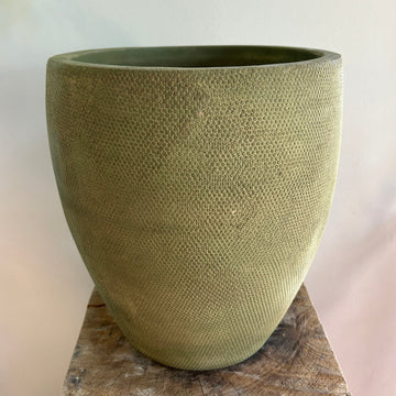 Medium Textured Green Ceramic Pot 10in