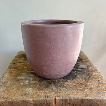 Small Round Purple Ceramic Pot 5.5in
