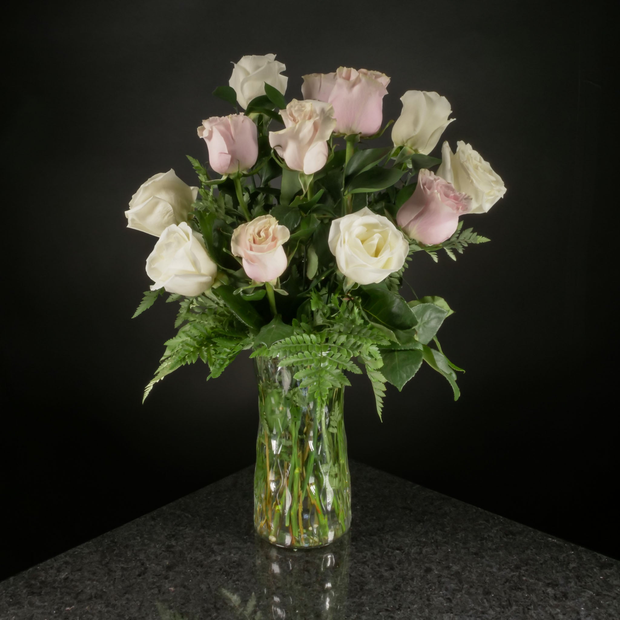 White & Blush Pink Roses – Ottawa Flowers Inc.