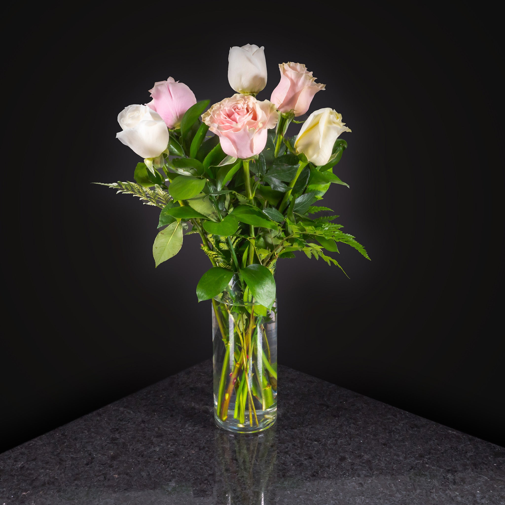 White & Blush Pink Roses – Ottawa Flowers Inc.