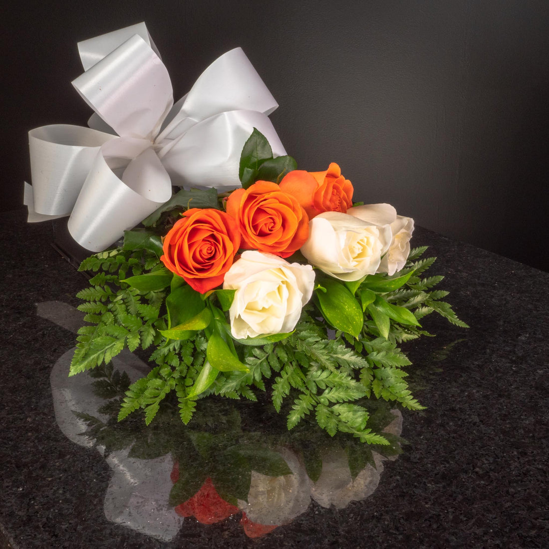 White & Orange Roses – Ottawa Flowers Inc.