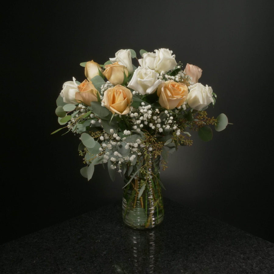  12 Roses / Vase / Fancy